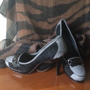 White House Black Market Suede Platform Heels Pump